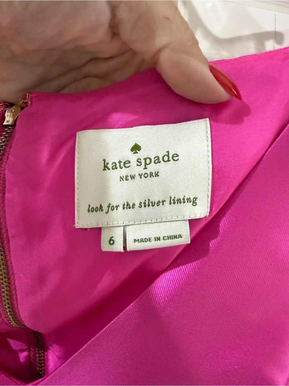 kate spade Hot Pink Satin Mini Dress